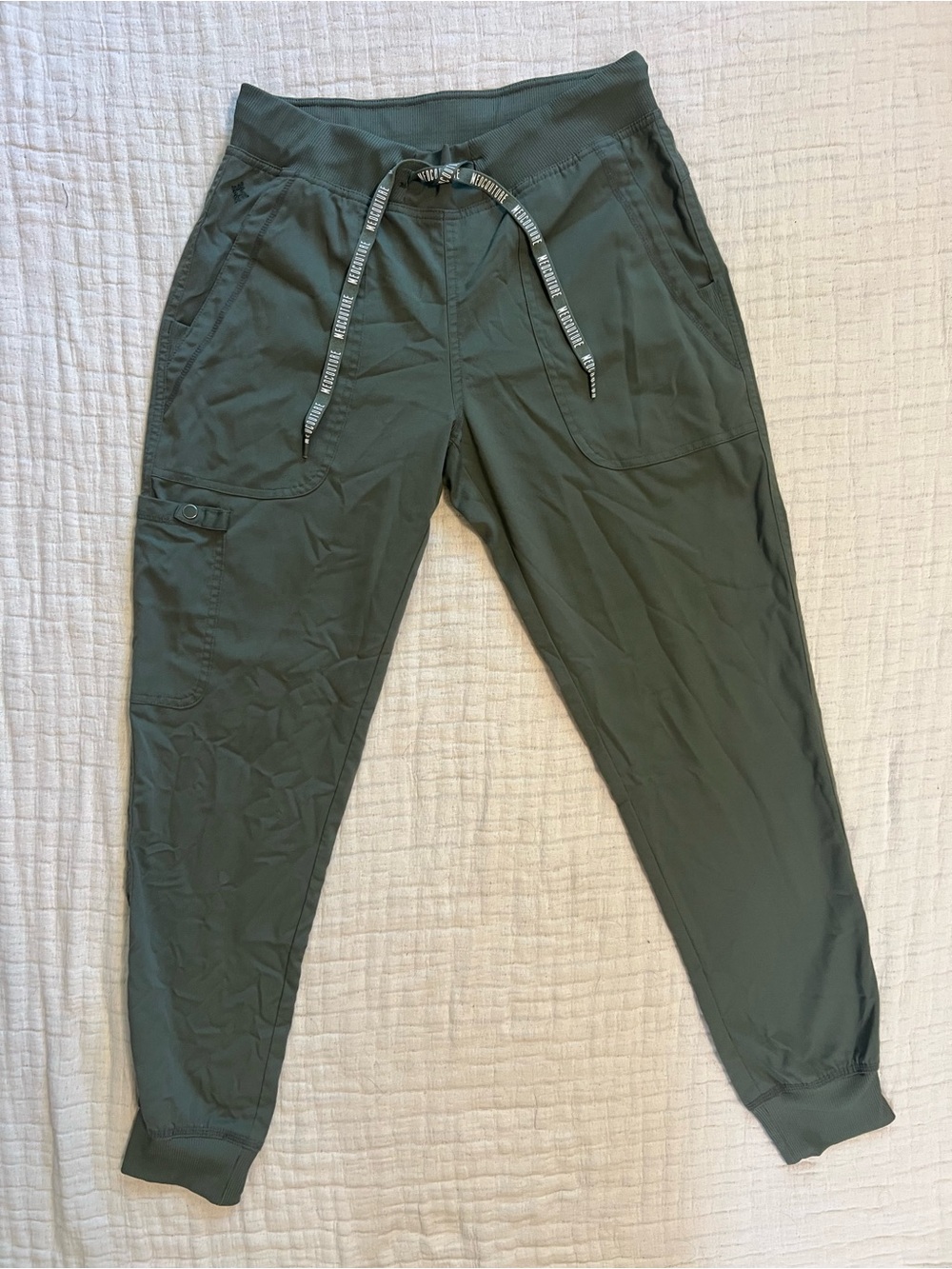 Med Couture Scrub Pants Olive Drawstring Joggers Size Small